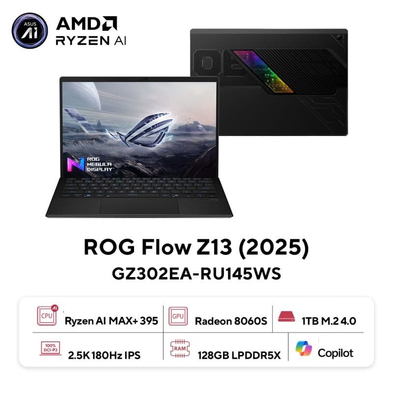 asus ROG Flow Z13 GZ302EA-RU145WS | AMD AI MAX+ 395 | 128 Go | 1 To