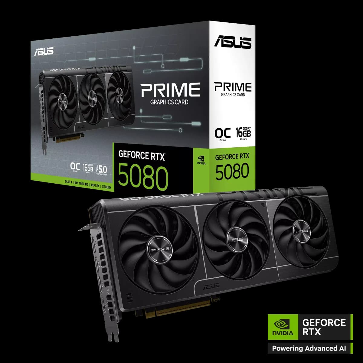 Carte Graphique ASUS PRIME RTX 5080 OC — 16 Go GDDR7 PCIe 5.0 — DLSS 4